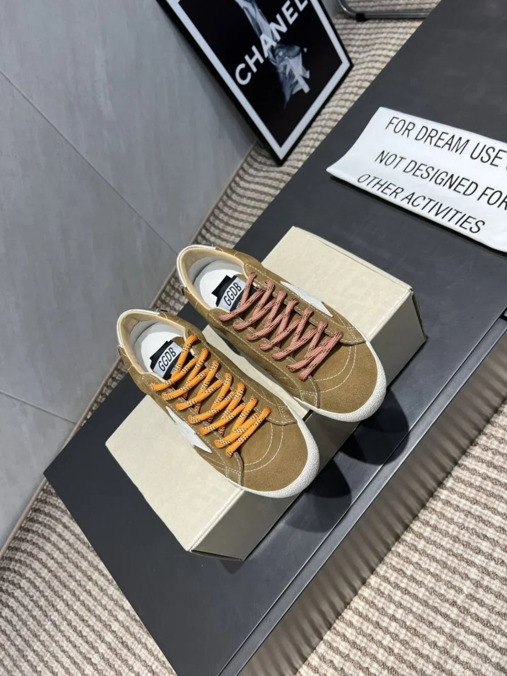 Golden Goose Tan Suede Star-Embellished Sneakers - Picture 4 of 9